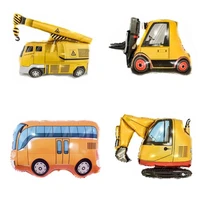 new large cartoon vehicle album album children toy excavator crane forklift shape birthday party baby bath 1pc