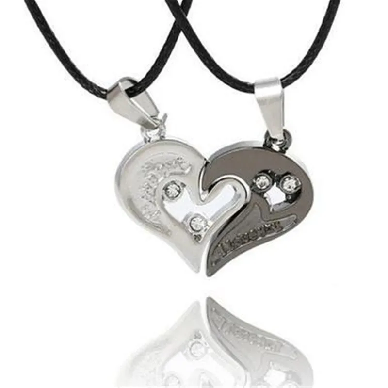 Модное ожерелье с кулоном для лучших друзей любовь пары 2 шт./компл. радуга