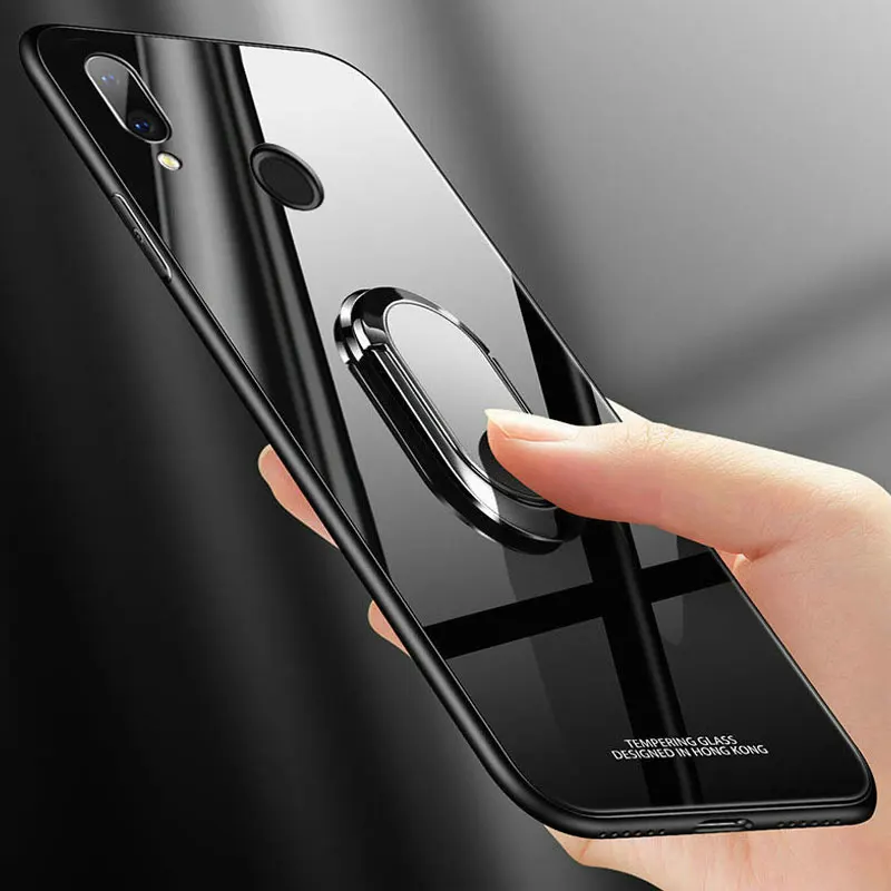 Магнитный чехол с кольцом подставкой для Huawei P Smart Z 2019 Жесткий Чехол из