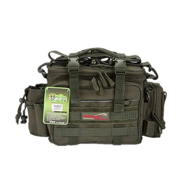 Dream Fishing M25 36*18*23 см 1200D нейлоновые многофункциональные рыболовные сумки со съемным ремнем, водонепроницаемая сумка для снастей, зимняя удочка, сумки для приманки - Цвет: Армейский зеленый