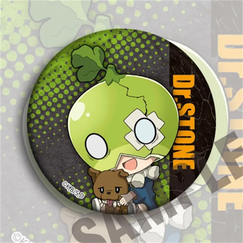 Японский аниме Dr.STONE Ishigami Senku Shishio хром Косплей Вечеринка Bedge мультфильм собирать