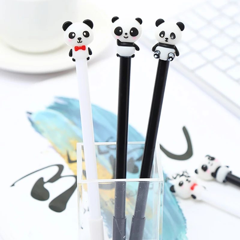 36Pcs Kawaii Panda Gel Pens Cute Stationery Store Funny Rollerball Ballpoint School Office Supply Accessory Item Material 2021 | Канцтовары