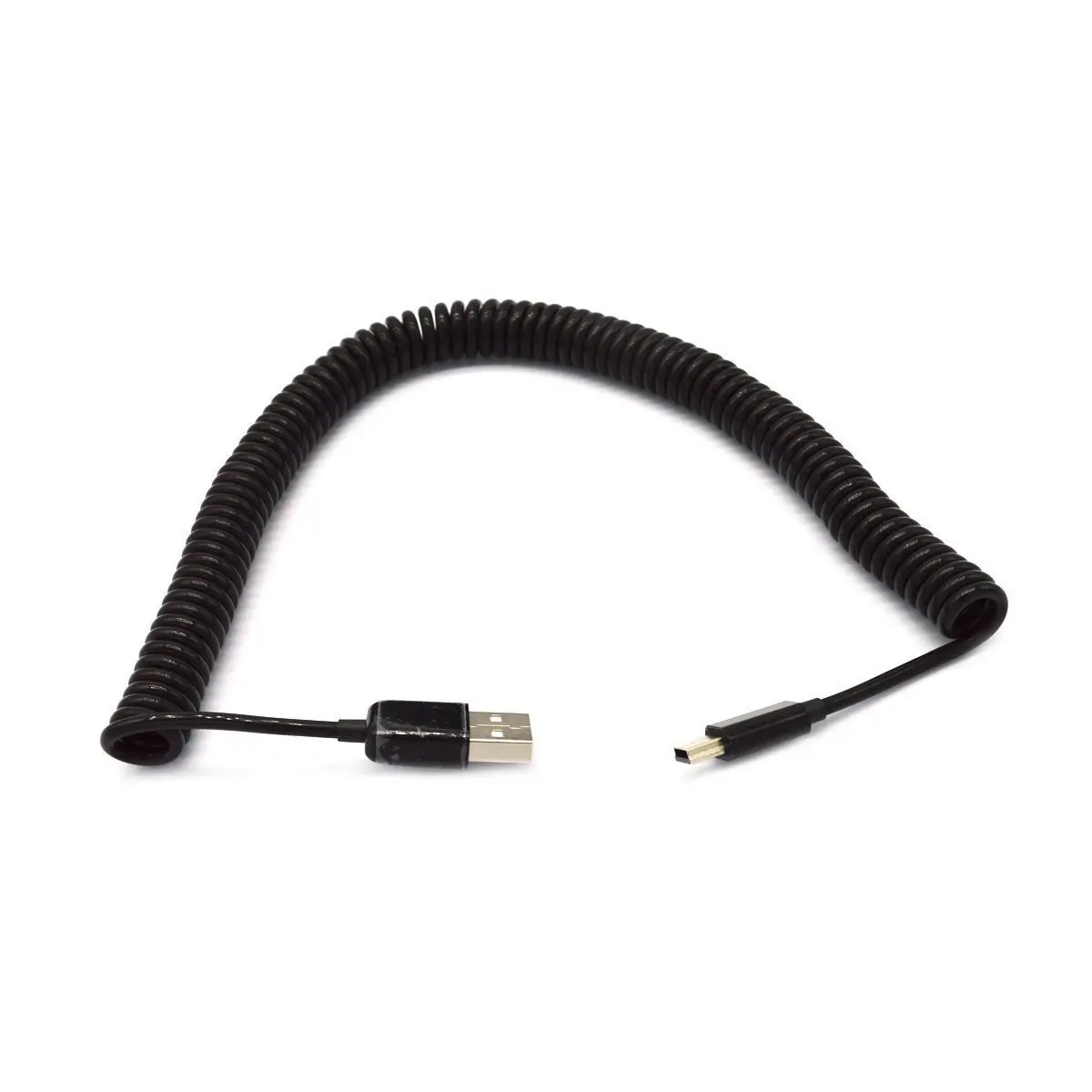 Premium 3M 10Ft Spiral Coiled USB A Male to Mini B 5Pin Male Adapter Cable Data Cable High Quality 3 Meters Mini-USB