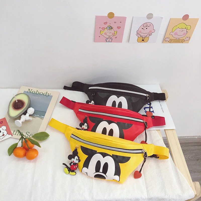 Disney children's Waist bag Chest 2020 new cartoon cute toddlers crossbody mini boys waist mickey mouse | Багаж и сумки