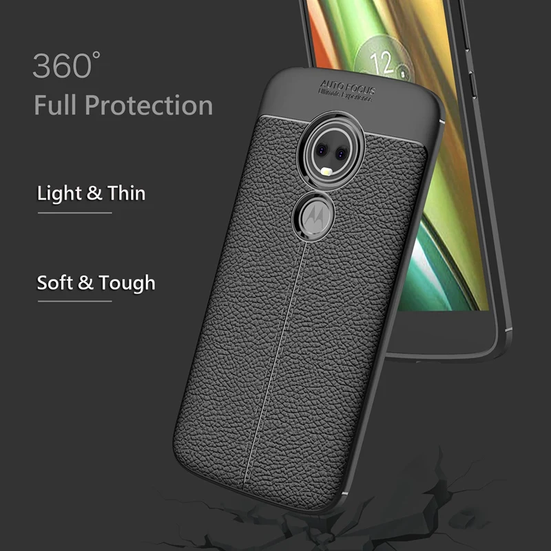 UPaitou чехол для Motorola Moto E5 G4 G5 G5S G6 E4 C Plus Z2 Z3 Play X4 Force силиконовый Litchi Мягкий ТПУ задняя