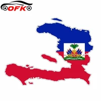 funny haiti flag car styling map decal pvc sticker 15 8cm12cm
