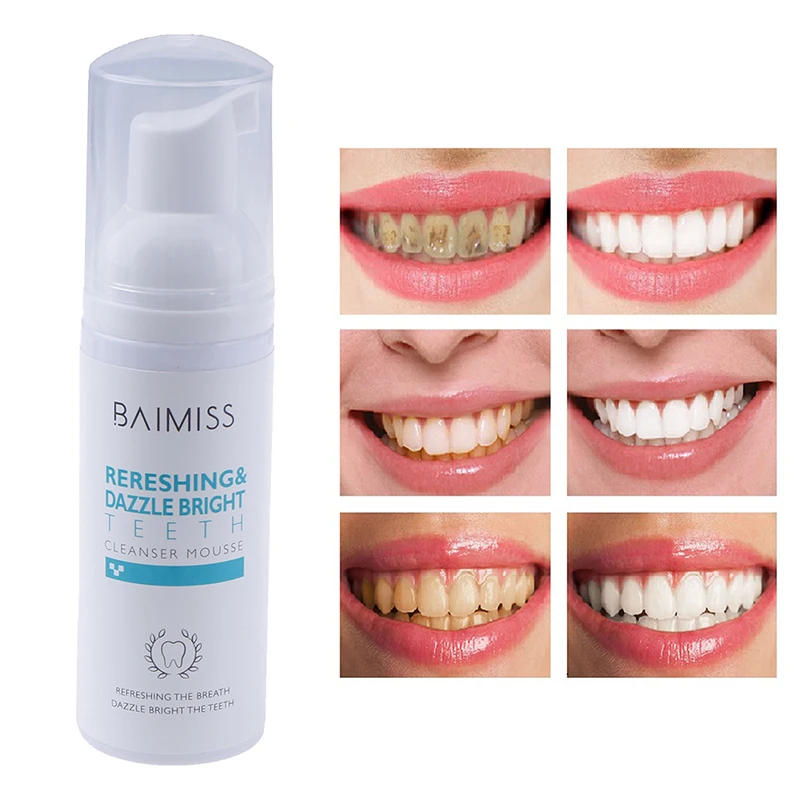 

1pcs Fresh Shining Tooth-Cleaning Mousse Toothpaste Teeth Whitening Oral Hygiene Removes Plaque Stains Bad Breath Dental Tool