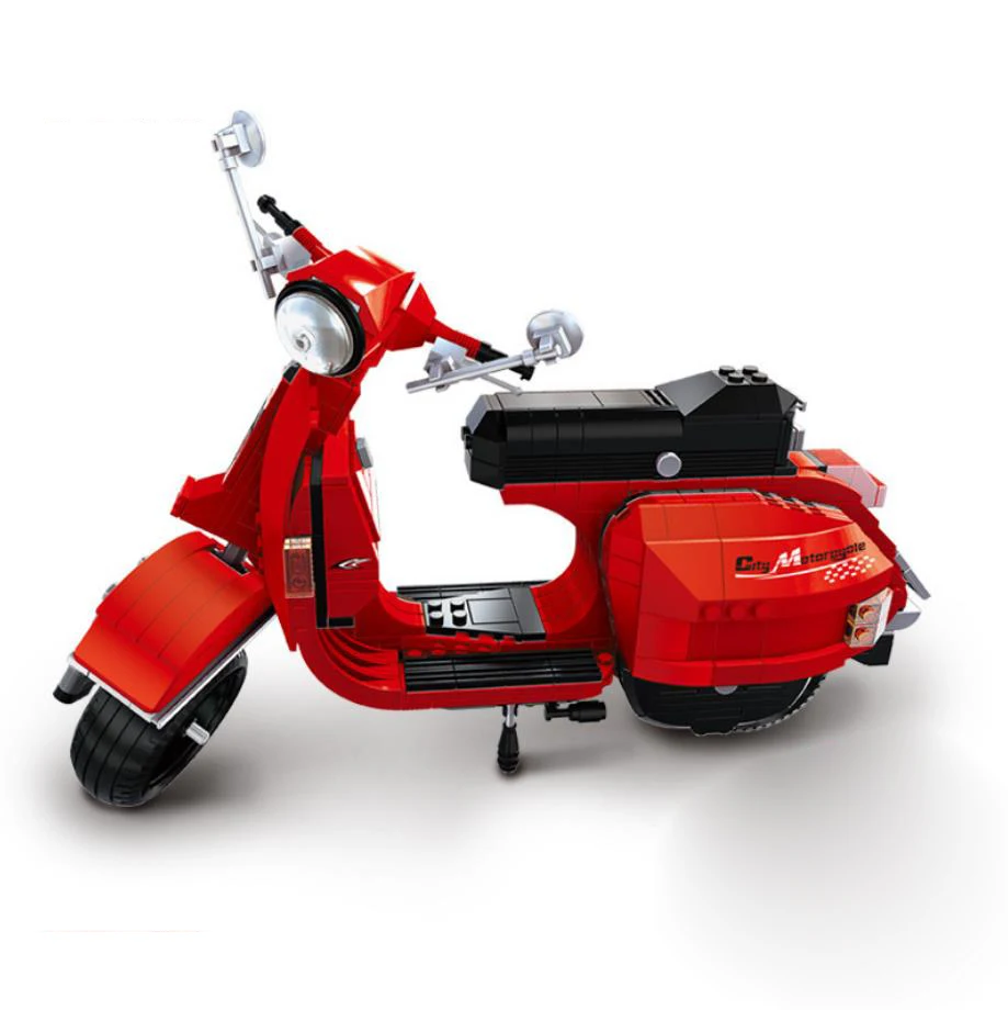 Technics мотоцикл vespa moc строительный блок Сборная модель кирпичи обучающая игрушка