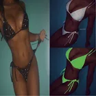 Женские сексуальные купальники с кристаллами и стразами, комплект бикини с эффектом пуш-ап, бандажный Регулируемый купальник, купальный костюм, бикини Maillots De Bain