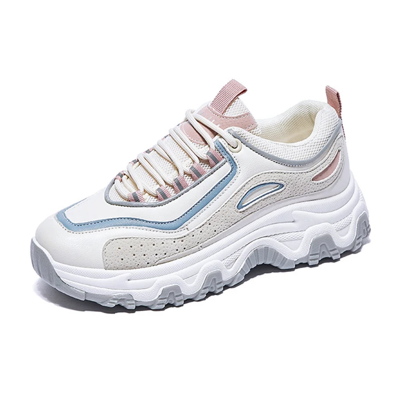 

PU Tennis with Platform Sneakers Women 2021 Flats White Shoes Woman Fashion Spring Ladies Sneakers Woman Vulcanize Shoes Heel 40
