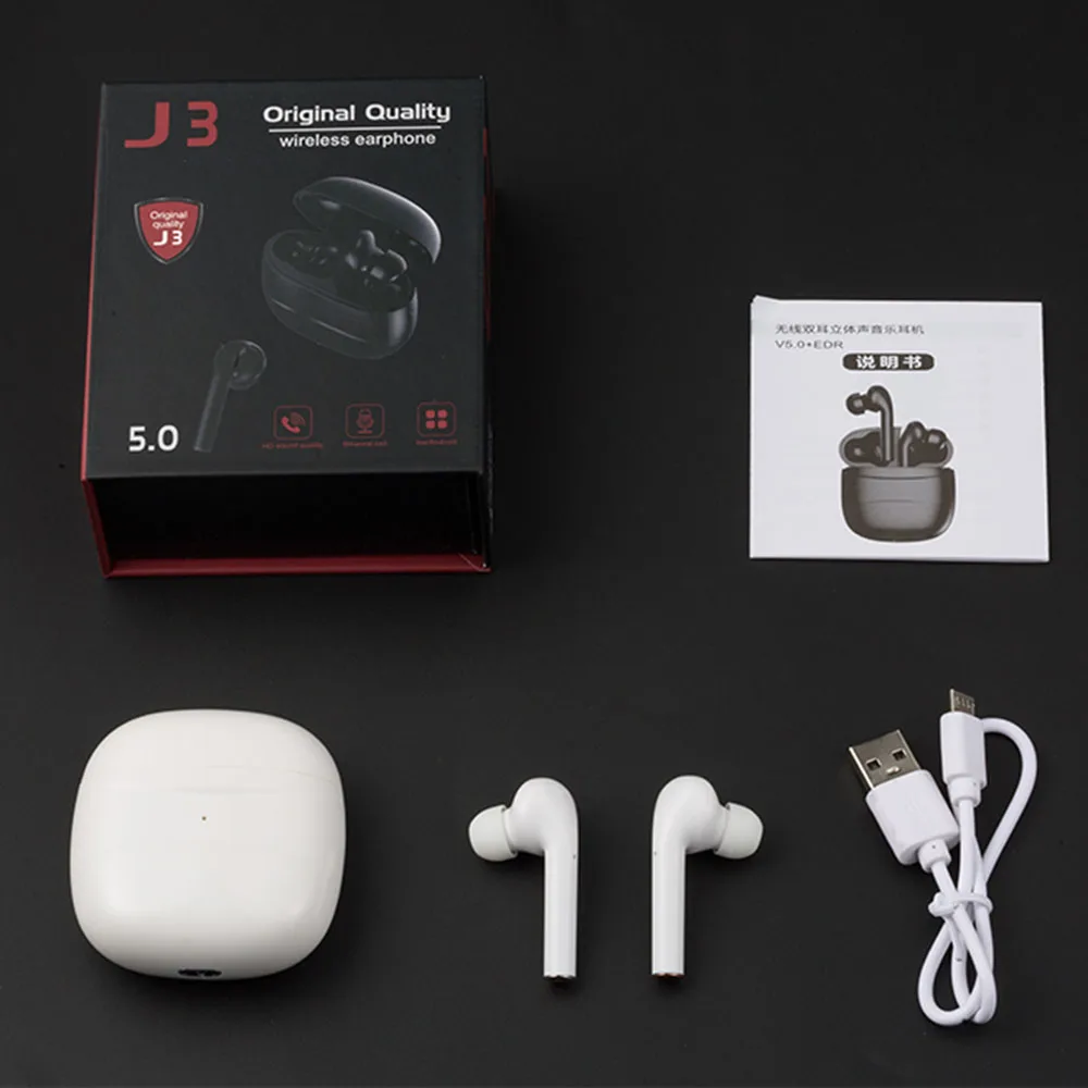 Беспроводные наушники J3 TWS Bluetooth 5 0 вкладыши с автоподключением гарнитура