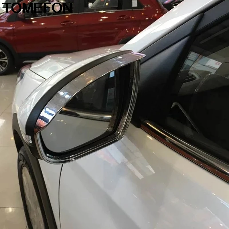 TOMEFON For Hyundai Tucson 2016 2017 2018 2019 2020 Door Rear View Mirror Eyebrow Rain Snow Shield Sun Visor Cover Trim ABS |