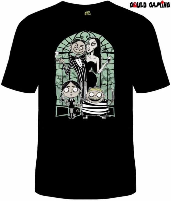 Addams/семейная футболка унисекс забавная хлопковая на Хэллоуин с изображением