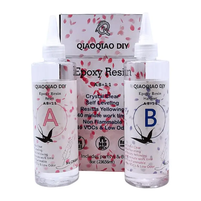 

2021 New 16 Ounce Fast Curing AB Resin 1:1 Clear Hard Epoxy Resin Jewelry Making Tools