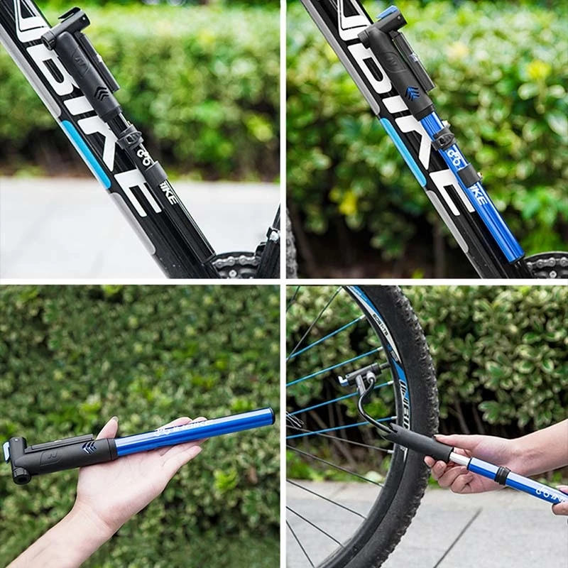 Портативный велосипедный насос с барометром алюминиевый сплав ультралегкий