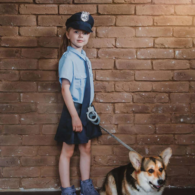Униформа милого полицейского для девочек костюм на Хэллоуин детей карнавала