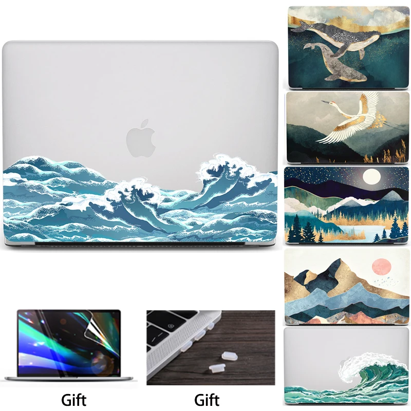 

2021 Laptop Case for New Macbook Air 13 M1 Chip Pro 14 16 15 Inch Hard Shell 2020 Notebook Cover Protection A2179 A2289 A2337