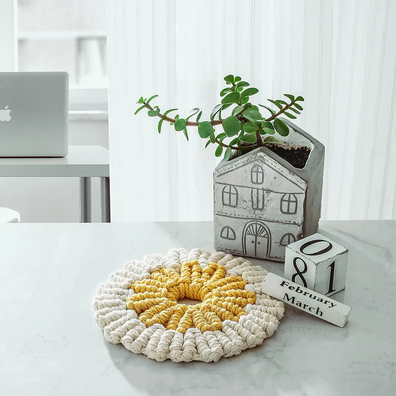 Подставка для чайной чашки DUNXDECO коврик стола подставка кофе и молока