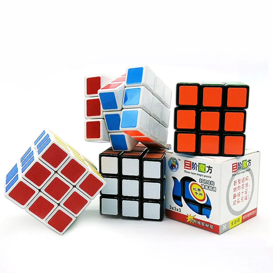 Скоростной волшебный куб Shengshou с матовой поверхностью 3x3x3 черный/белый 3x3