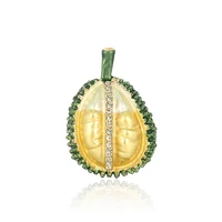 rhinestone durian brooches pin plant alloy fruits party banquet brooch pins new year gifts jewelry accessories for women girl