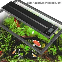 Extendable LED Aquarium plnted Lights 32-56W 24-42inch Aquarium Plant Grow Lamps LED Sunrise Sunset Timming for Aqua Fish Tanks