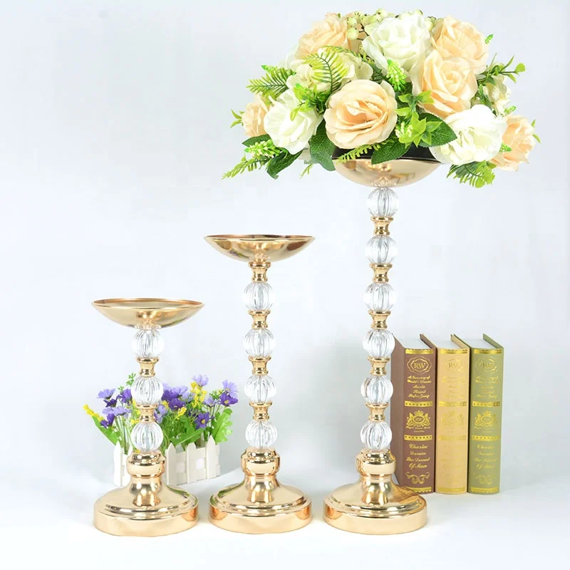 Wedding Flower Stand Gold Metal Candelabra For Wedding Table Decoration Senyu1444