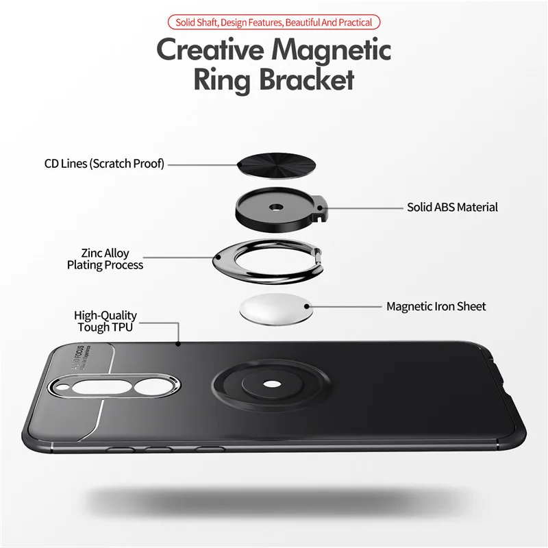 for huawei mate 10 lite case nova 2i mate10 lite business with finger ring magnetism holder phone back cover nova 2i coque free global shipping