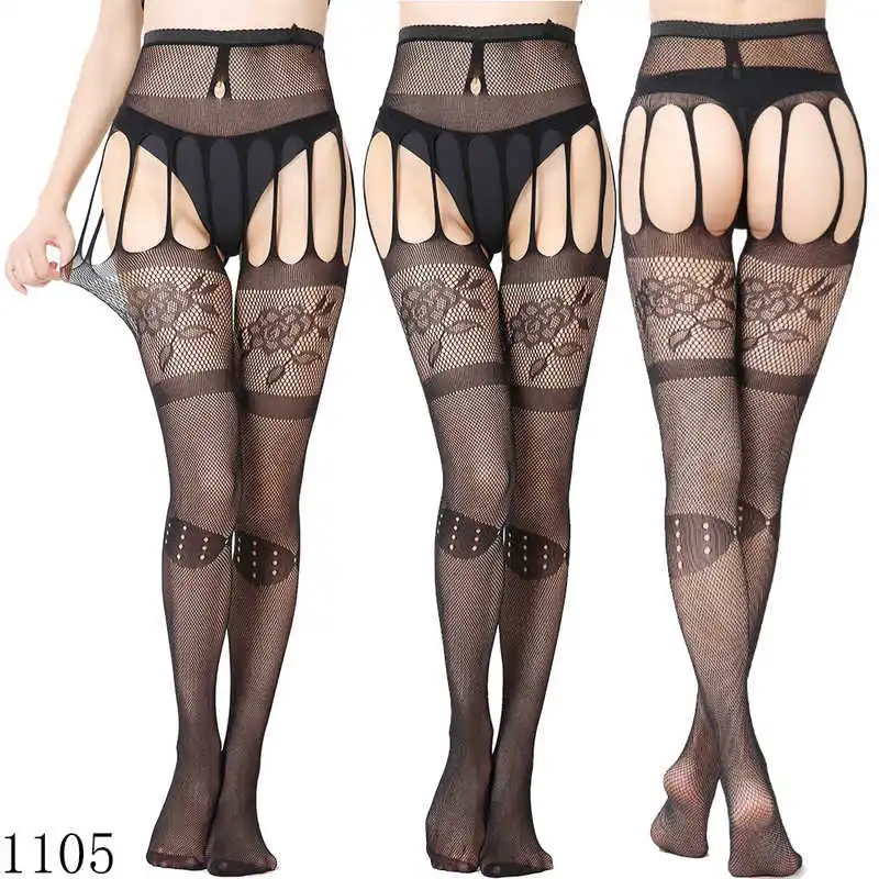 

Plus Size Sexy Fishnet Lace Stocking Pantyhose Suspender Low-Rise Womens charming Tights