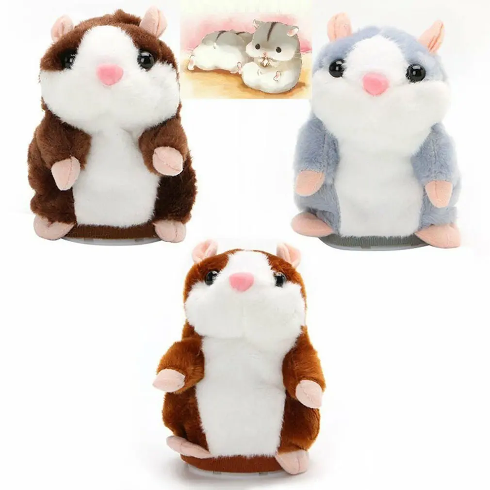 

Cheeky Hamster Repeats What You Say Electronic Pet Talking Plush Toy Cute Gift Talking Hamster Repeats Hamster