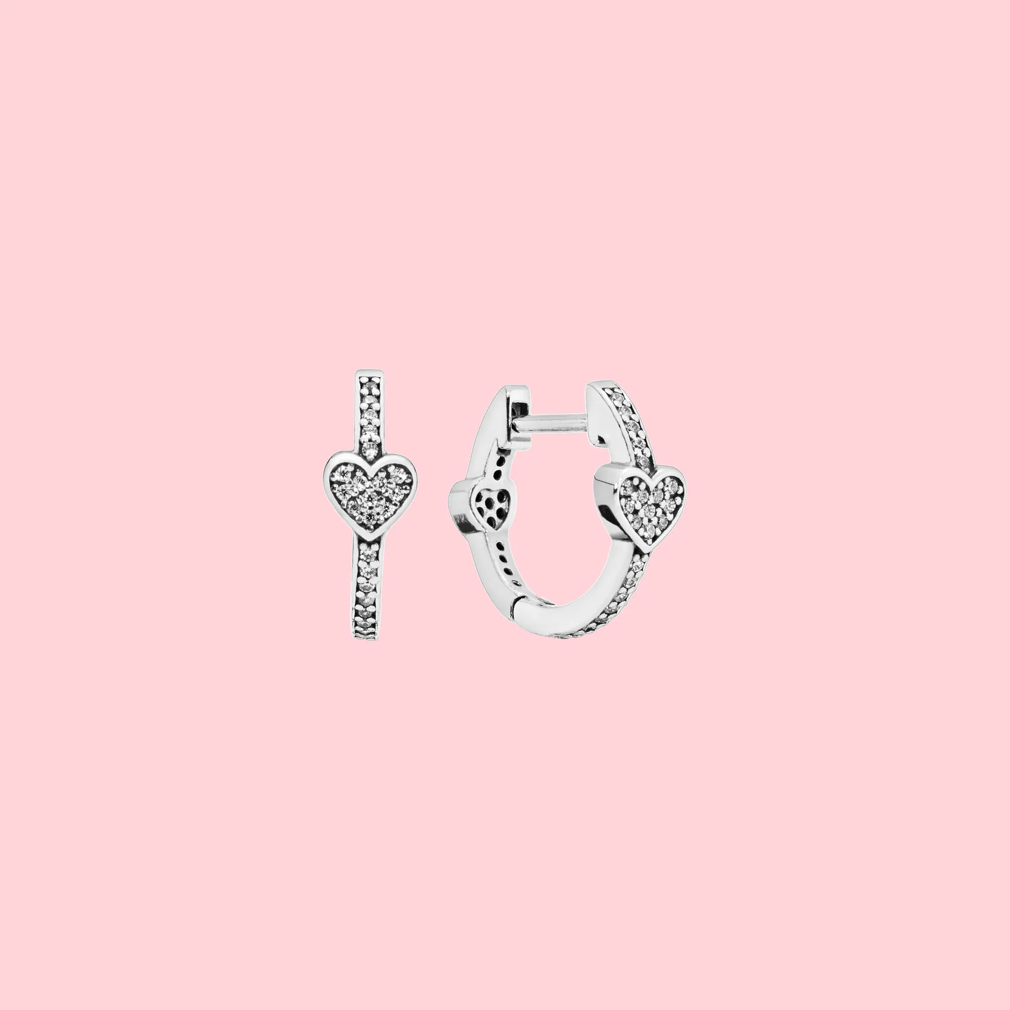 

Серьги-гвоздики из серебра 925 пробы, в виде сердца
