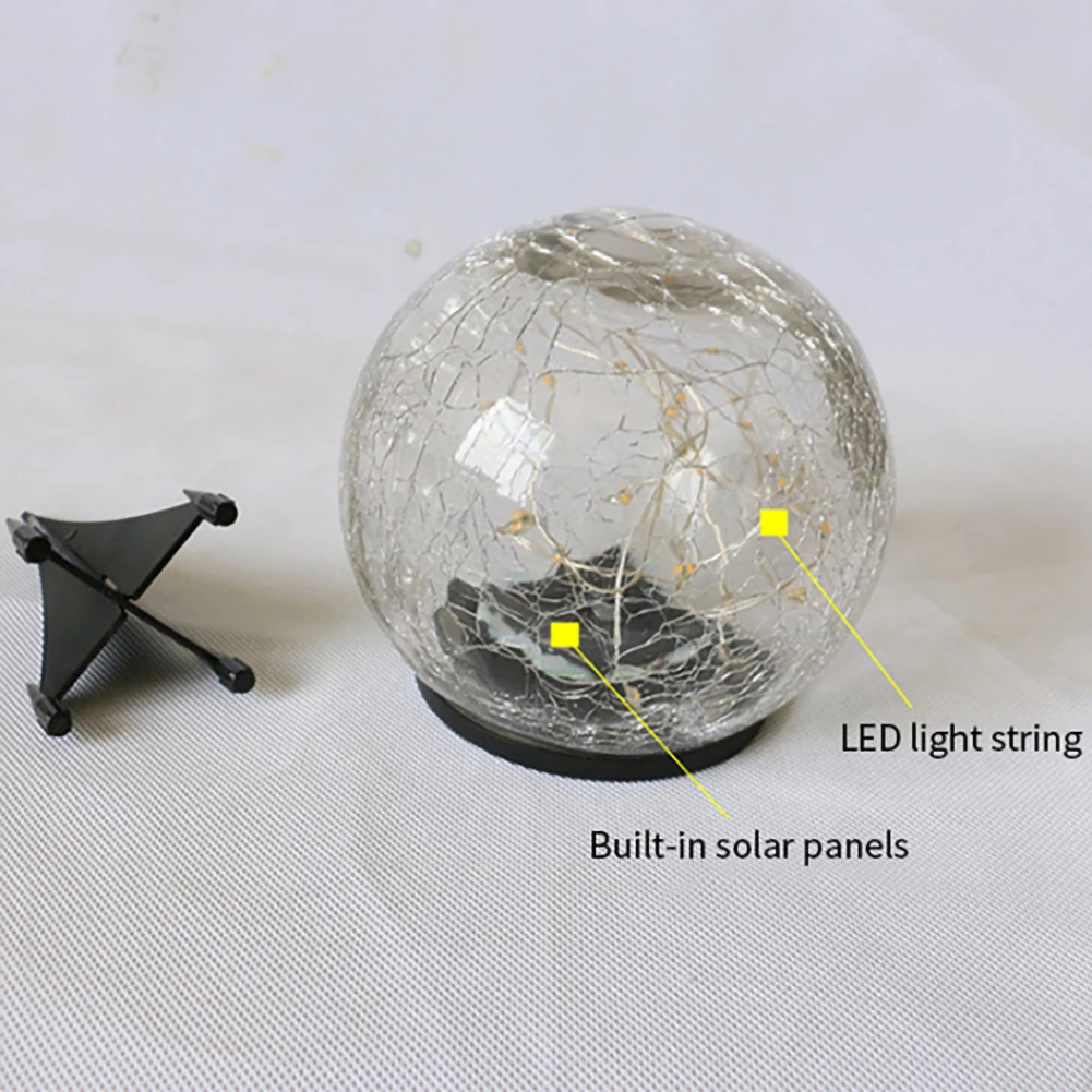 

Solar Outdoor Crack Ball Lawn Light Garden Decoration Unique Landscape Induction Waterproof Waterproof Garden Light