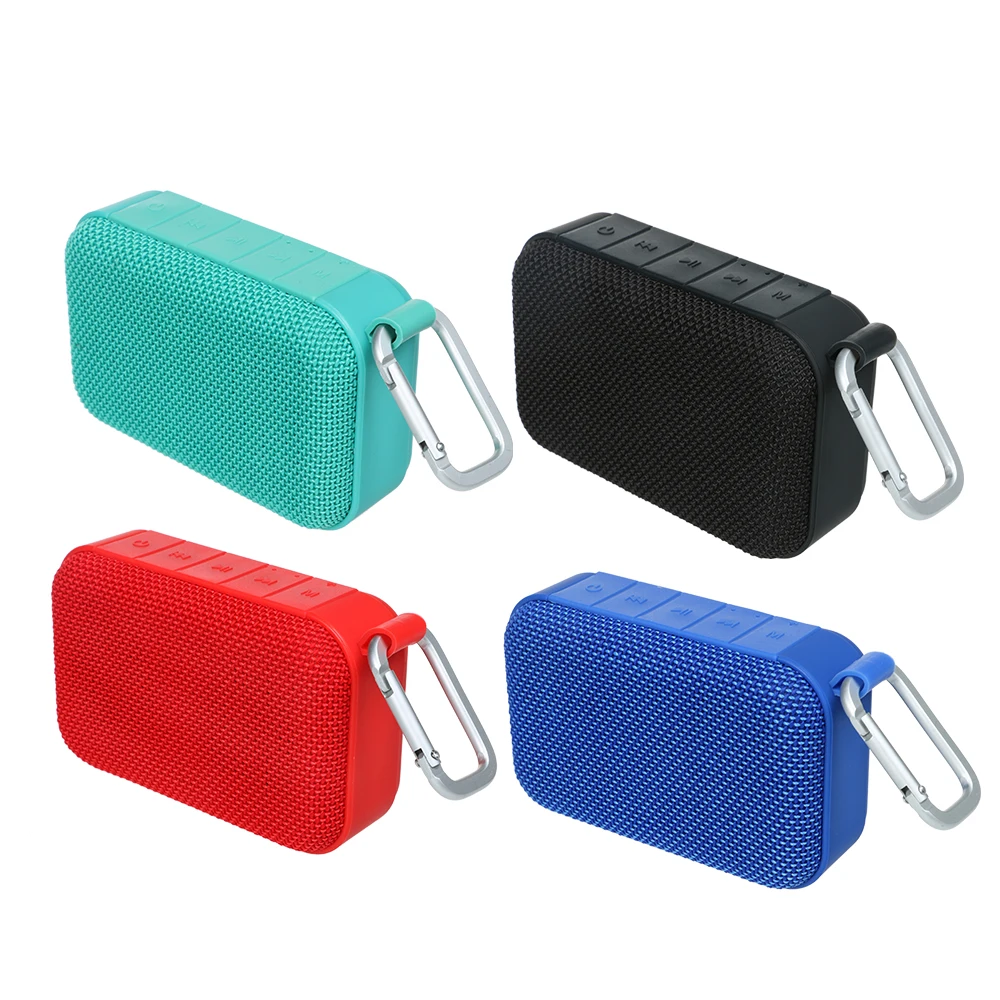 Laiyiqi Fabric art square speaker bluetooth portable metal hook woofer Radio FM Tourism cycle Amplifier MP3 caixa som portatil |