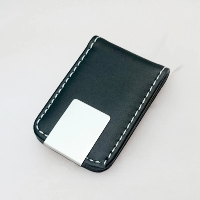 Магнитный зажим для денег мужчин и женщин кожаный кошелек держатель карт тонкий