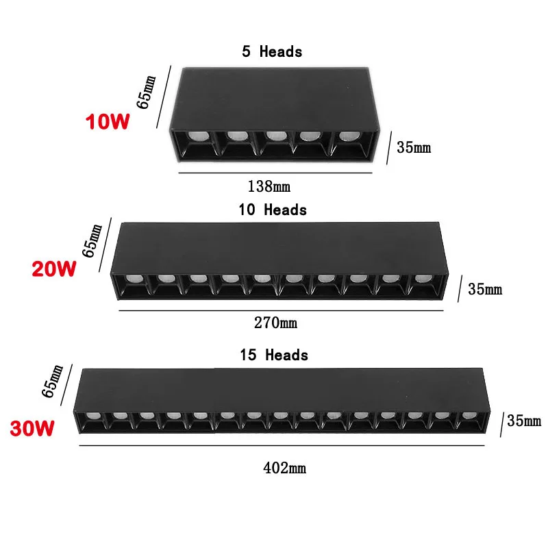 

Surface Mounted Downlight Spotlight AC85-265V 10W 20W 30W Black White LED Ceiling Spot Light For home lighting