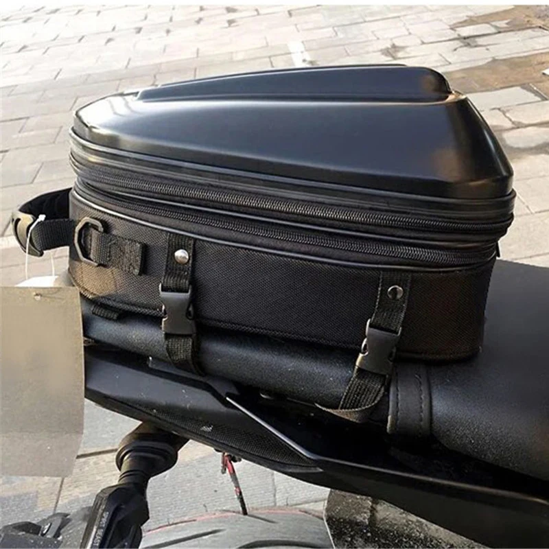 

ROCK BIKER Motorcycle Tail Bags Package Back Seat Bags Universal Motorcycle Hard-Shell Seat Bag Racing Travel Outdoor Backpack