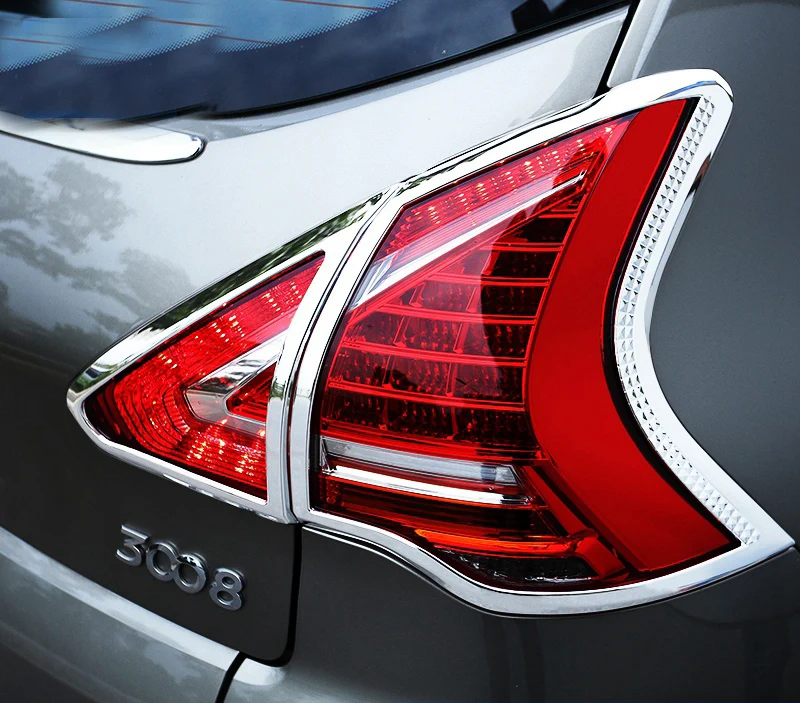 Для Peugeot 3008 2013 2014 2015 рамка фары задняя фара Передняя и абажур декоративная