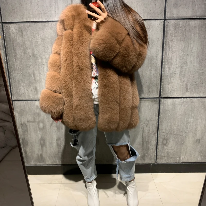

fox Real natural women fur jacket