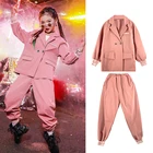 Костюмы в стиле хип-хоп для девочек, милые костюмы для детей, очки для джаза, танцевальные костюмы