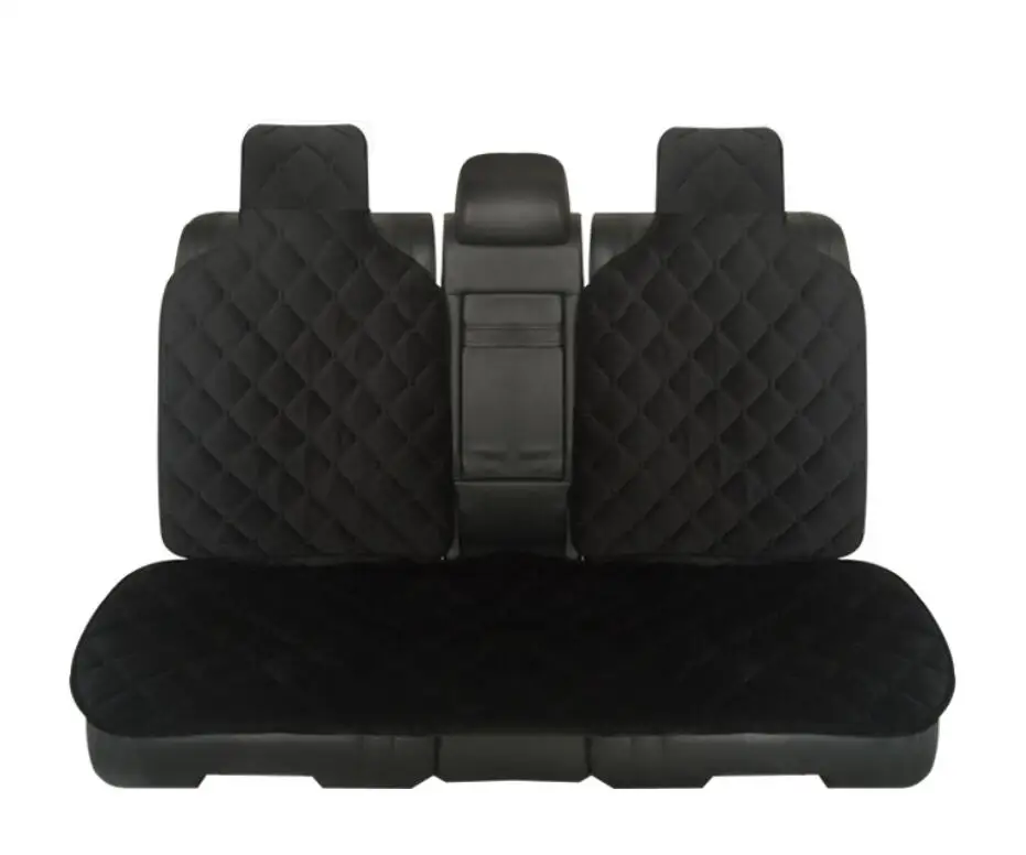 BLACK back 3pc AUTOROWN Универсальные авточехлы из алькантары Высокого качества Накидки на сиденья Подходит на четыре сезона Автомобильные аксессуары в салон авто Брендовые накидки на автокресло 4 Цвета Авточехлы для Toyota Honda Kia - Название цвета: BLACK back 3pc