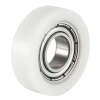 uxcell roller idler bearing pulley sliding conveyor wheel white 4pcs 8x22x7mm