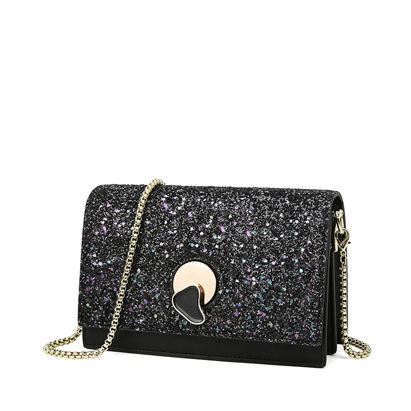 

Genuine Leather Handbags 2021 Fashion Ladies Sequin Chain Messenger Shoulder Bag Purses and Handbags Luxury Designer Cc Gg