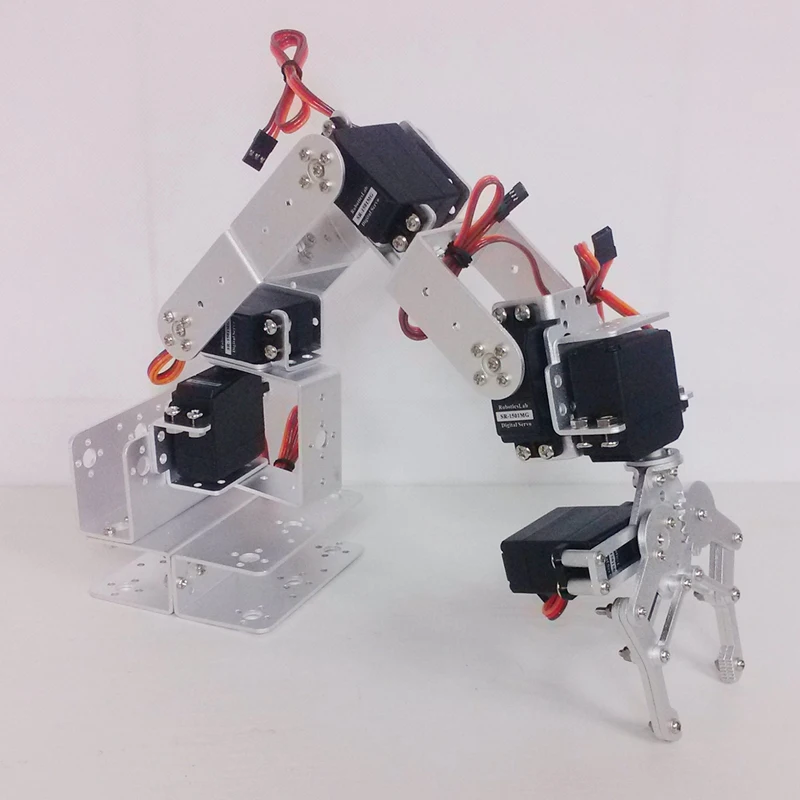 

6 Degree-Of-Free Manipulator Metal Alloy Mechanical Arm Clamp Claw DIY a Full Set of Structural Parts