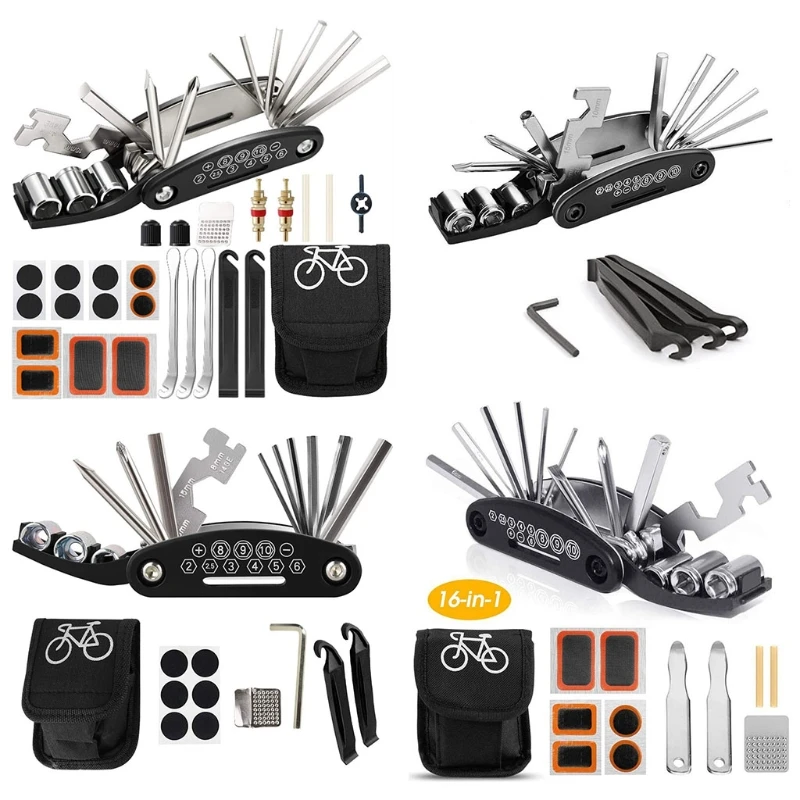 

Bike Repair Tool Kits Multifunction 16 in 1 Screwdriver Bicycle Mechanic Tools T8NE