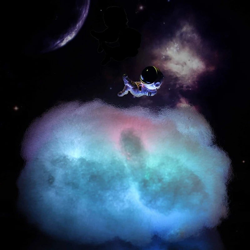 

Creative LED Colorful Cloud Astronaut Lamp with Rainbow Effect,Astronaut Children's Night Light Cloud Lamps Room Decor