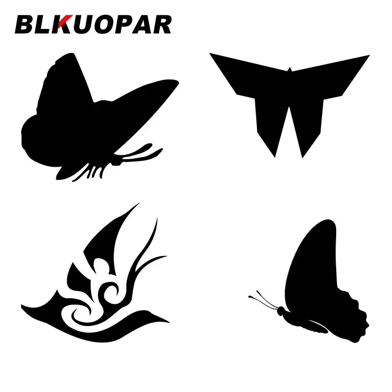 

Наклейки BLKUOPAR для автомобиля в виде бабочки, модные креативные наклейки, креативные простые вырезанные наклейки для мотоцикла, ярлык для автомобиля