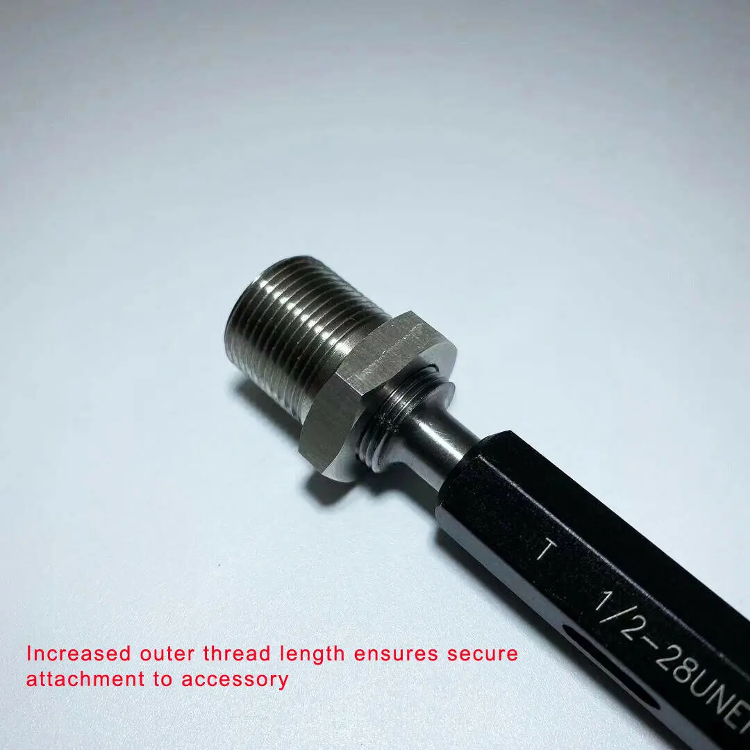 

1/2-28 ID to 5/8-24 OD Threaded Adapter - Stainless Steel fitting qt502