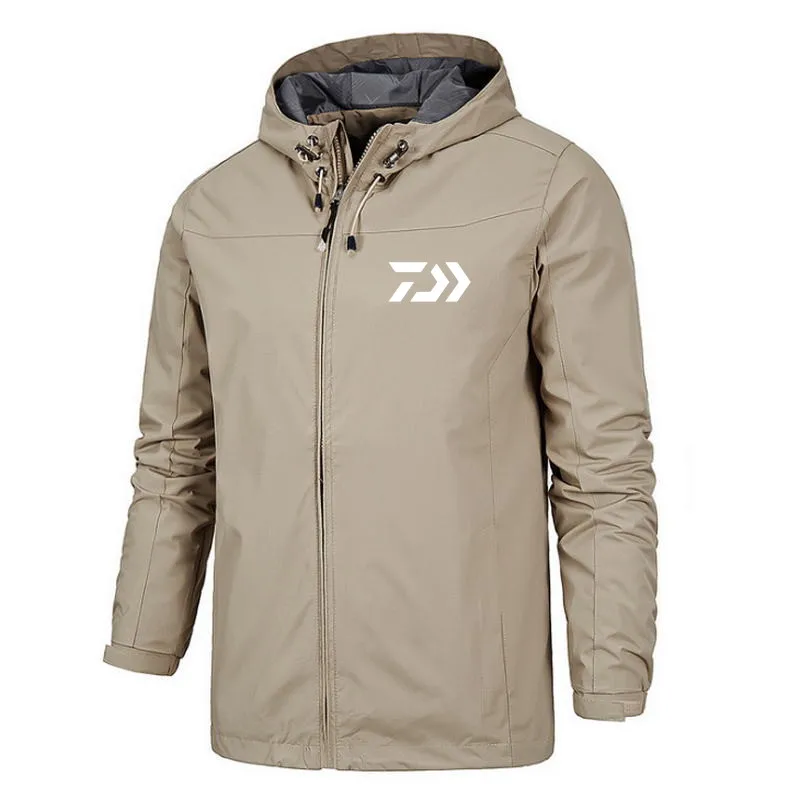 

2021 Men's Fall/Winter Hooded Windproof And Rainproof Outdoor Mountaineering Sportswear, Men's Light Polyester Printed Jacket