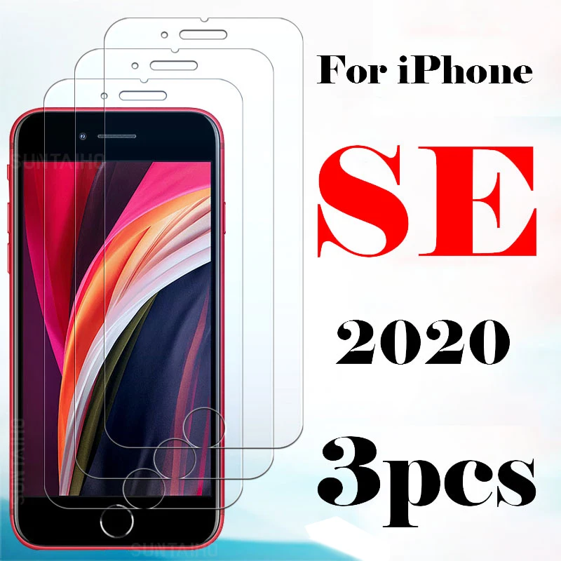 3 шт. закаленное стекло для iPhone SE 2 11 Pro MAX XR XS Защитная пленка экрана X 5s 6 6s 7 8Plus se 2020