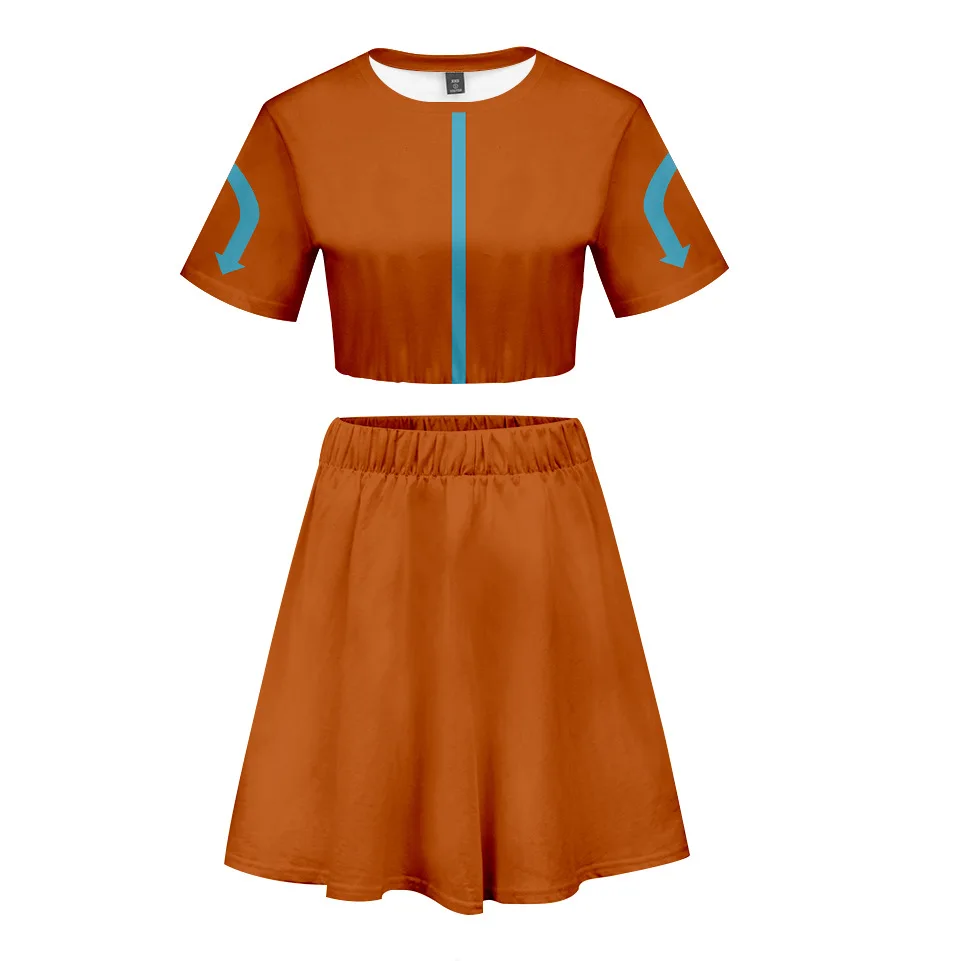Костюм для косплея Aang Katara Sokka Azula из двух предметов с 3D-принтом |