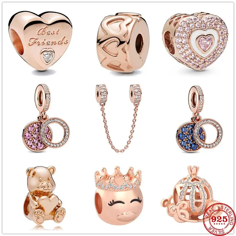 Женский браслет Двойная бусина на подвеске серебро 925 пробы